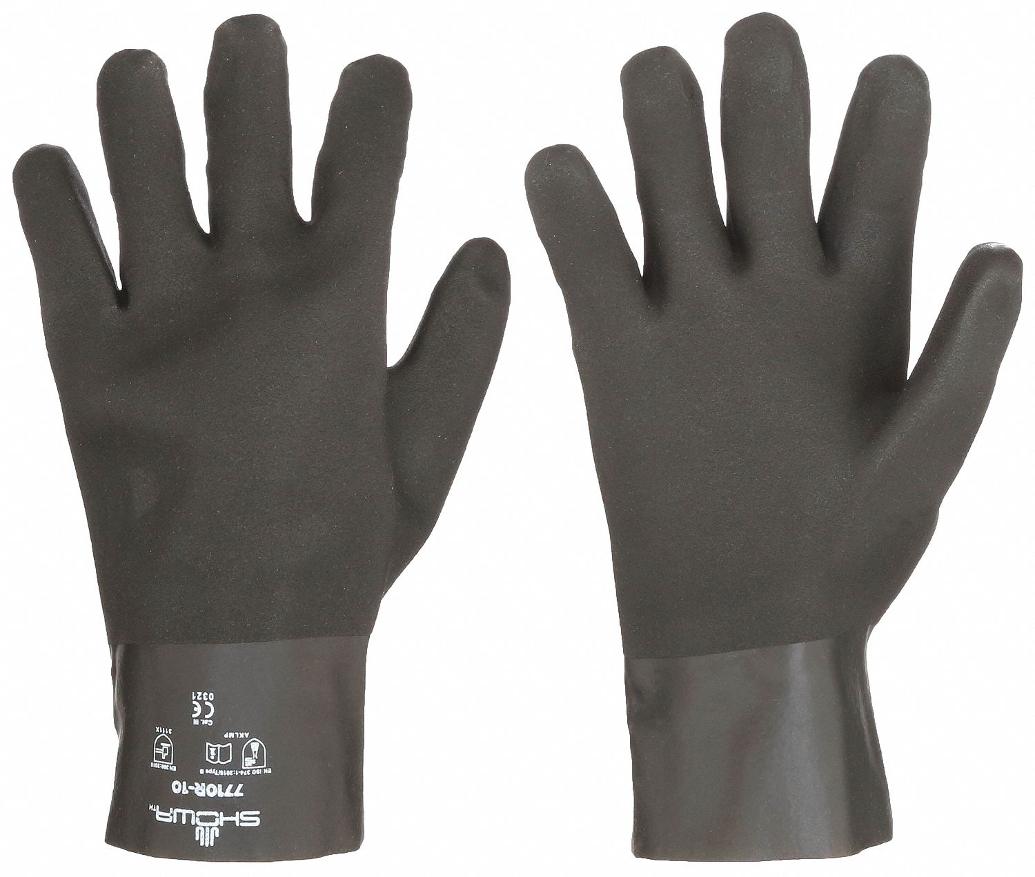 18 mil Glove Thick, 10 in Glove Lg, Chemical Resistant Gloves - 2AD35 ...