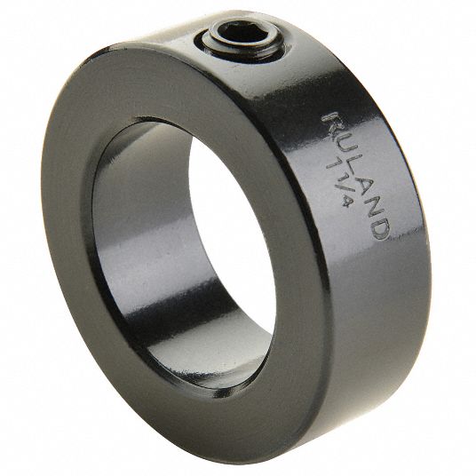 RULAND MANUFACTURING Black Oxide 1215 Lead Free Steel Shaft Collar, Set