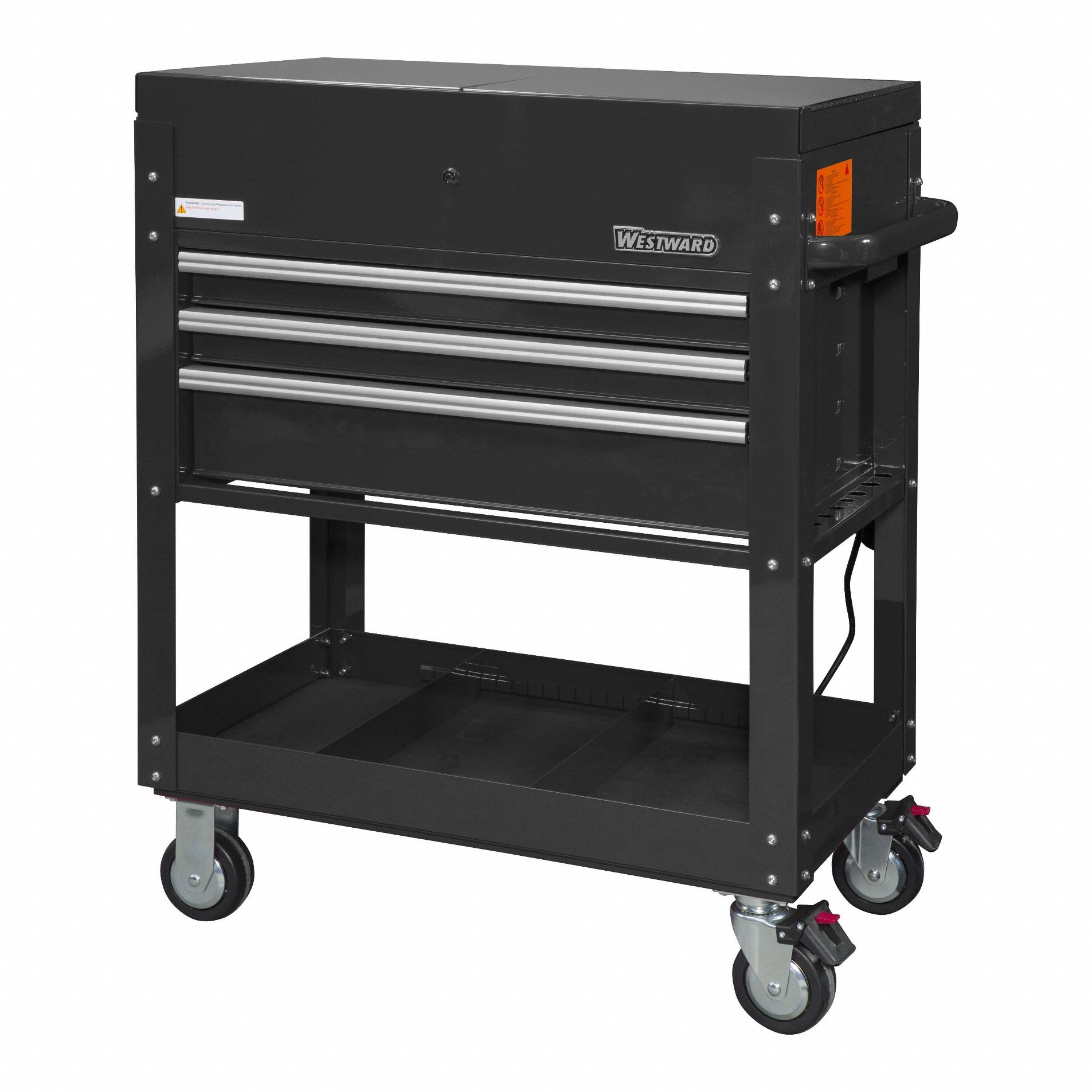 Tool Utility Cart Black No Lid 20 D