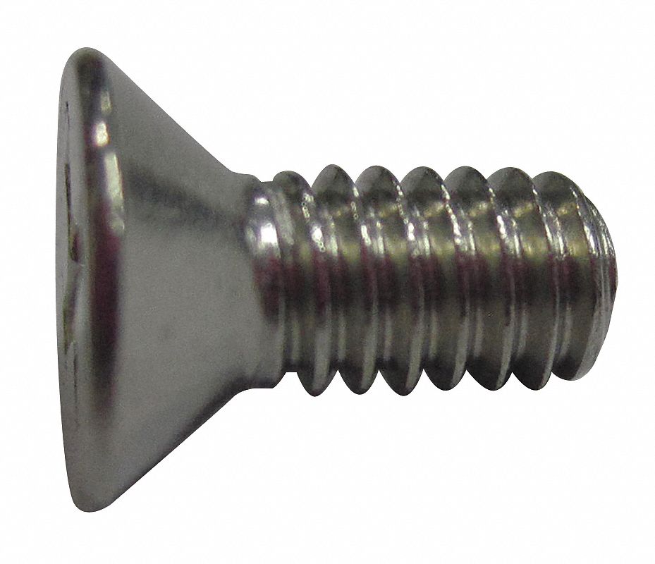 FABORY Tornillo de Máquina 832, Estilo de la Cabeza Plana, Acabado Sencilla, 188 Acero