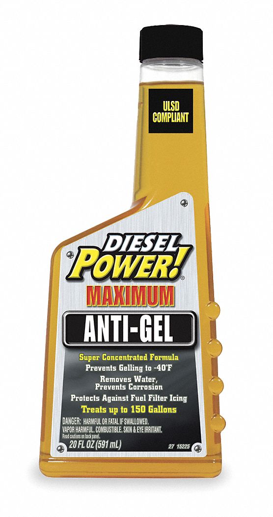 Diesel Fuel Anti-Gel: Diesel, 20 oz Container Size, 360°F Boiling Point (F), -40°F
