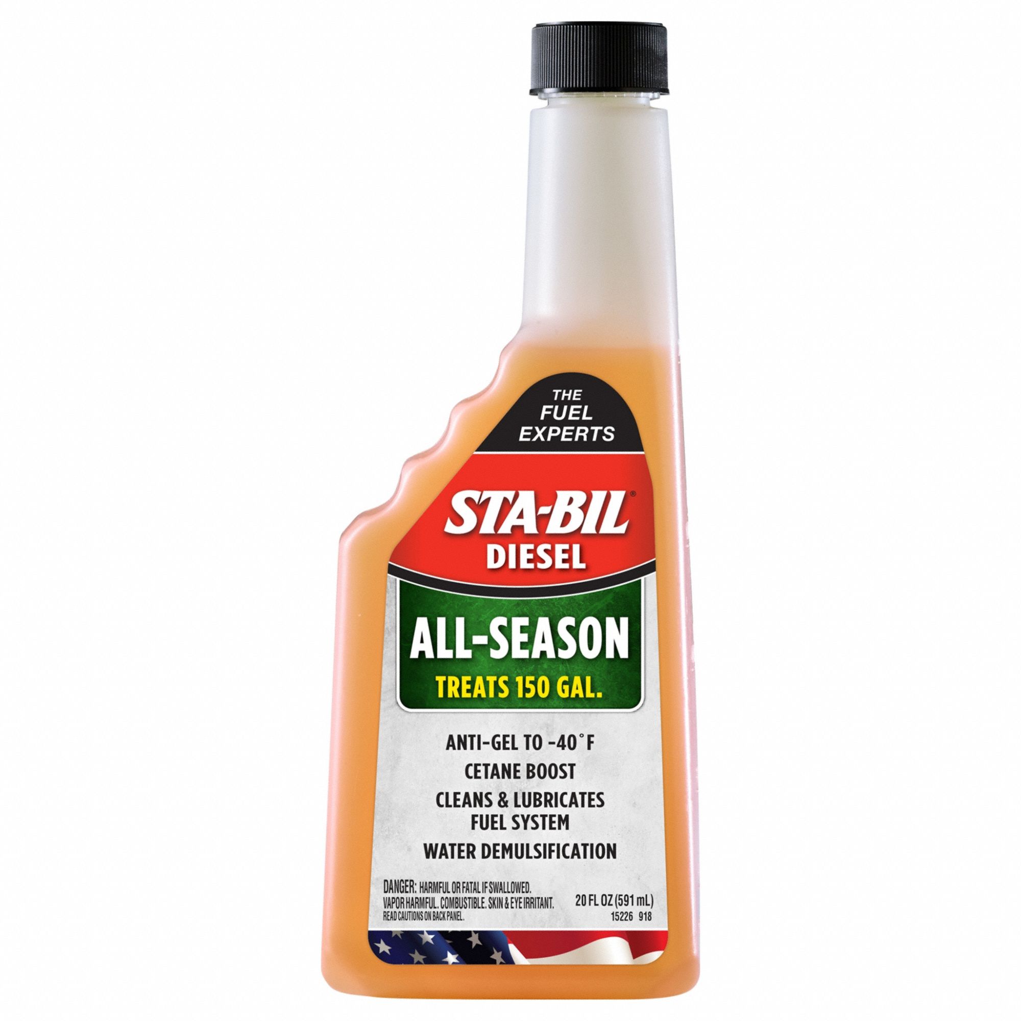 Diesel System Cleaner and Cetane Booster: All-Season, Cetane, 20 fl oz Container Size