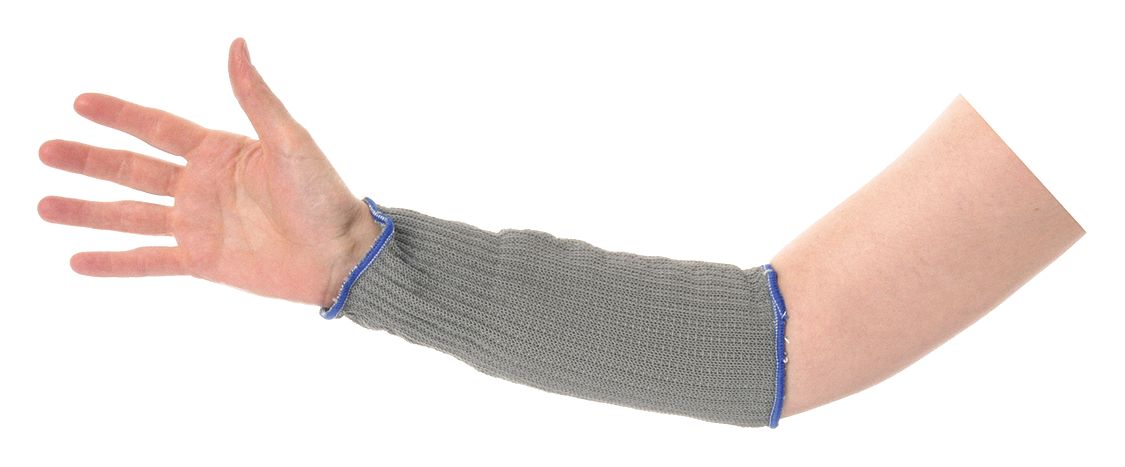 CUT-RESISTANT SLEEVE, ANSI/ISEA CUT LEVEL 4, WHITE, SLEEVE, HPPE/SS, 10 IN