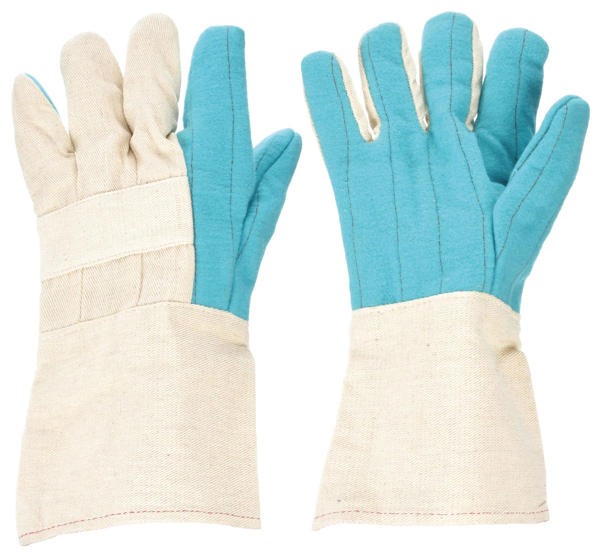 Heat Resistant Gloves, Green,  L, Cotton, PR
