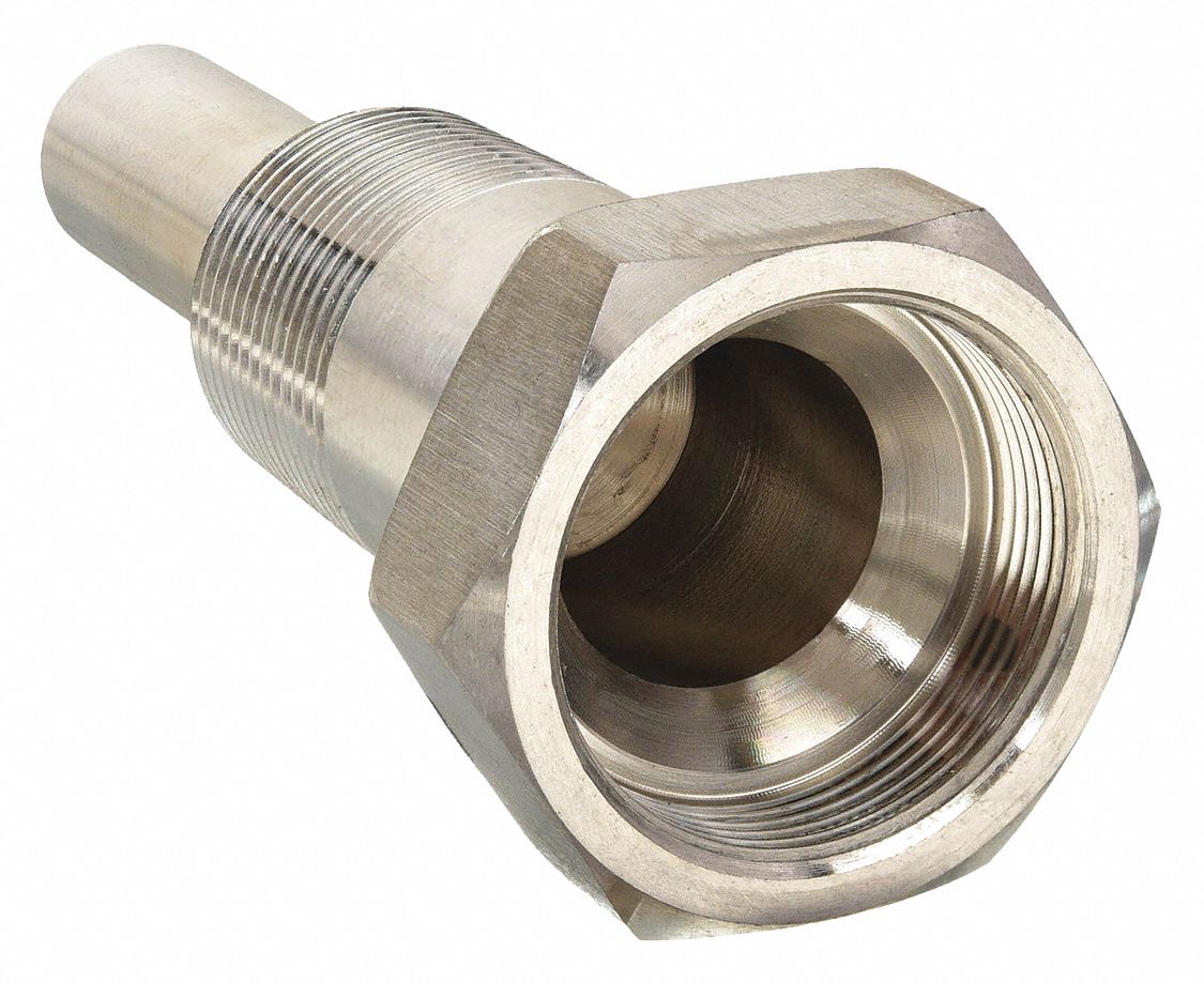 Stainless Steel, 3/4 in MNPT, Threaded Thermowell 2AFE534FA5 Grainger