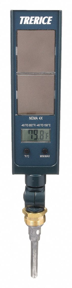 DIGITAL SOLAR-POWERED THERMOMETER, SOLAR, +/-1%/+/-1 °  F (WHICHEVER IS GREATER) ACCURACY, UNEF-2A