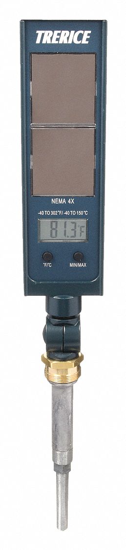 DIGITAL SOLAR-POWERED THERMOMETER, SOLAR, +/-1%/+/-1 &deg;  F (WHICHEVER IS GREATER) ACCURACY, UNEF-2A