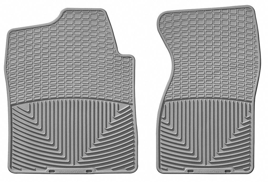 Front Rubber Mats: Gray, 1 Pack Qty