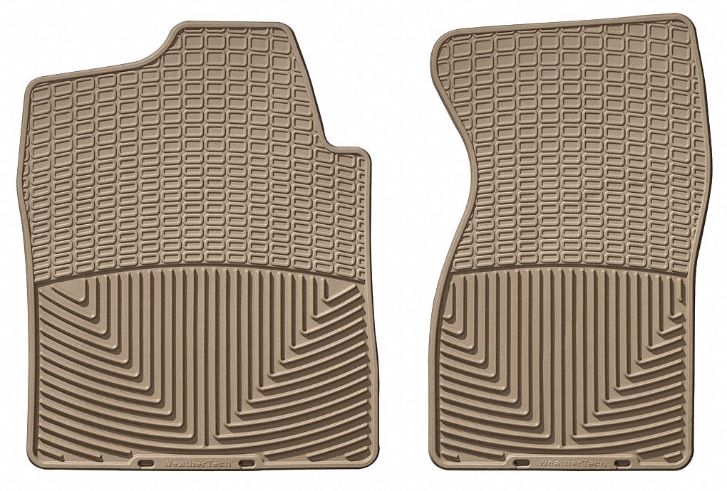 Front Rubber Mats: Tan, 1 Pack Qty