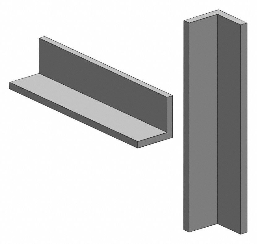 ANGLE,ALUM.,6063,1/8 IN TH,1 IN LEG,8 FT