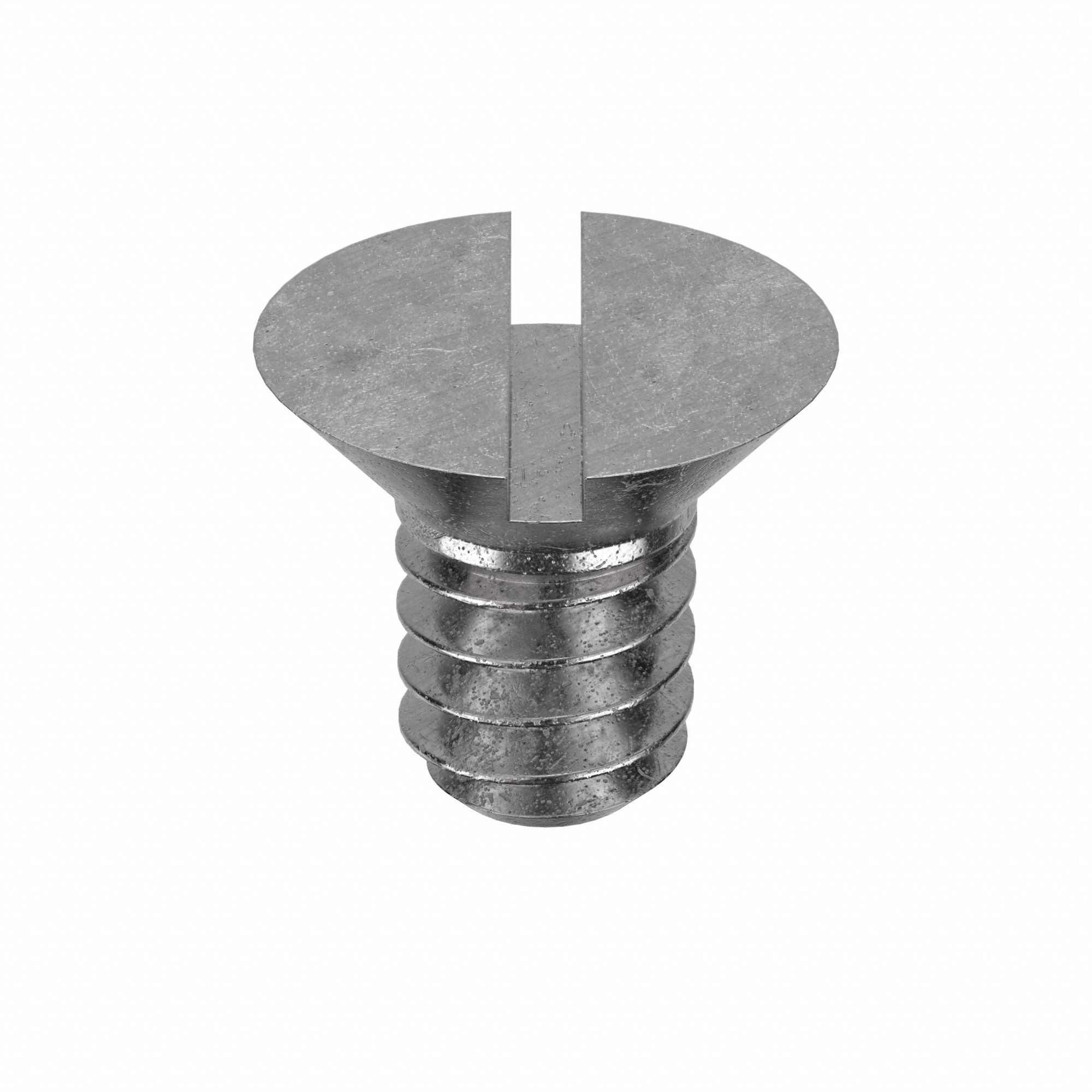 Machine Screw: #4-40 Thread Size, 3/16 in Lg, 18-8, Stainless Steel, Plain, Flat, Slotted, 100 PK