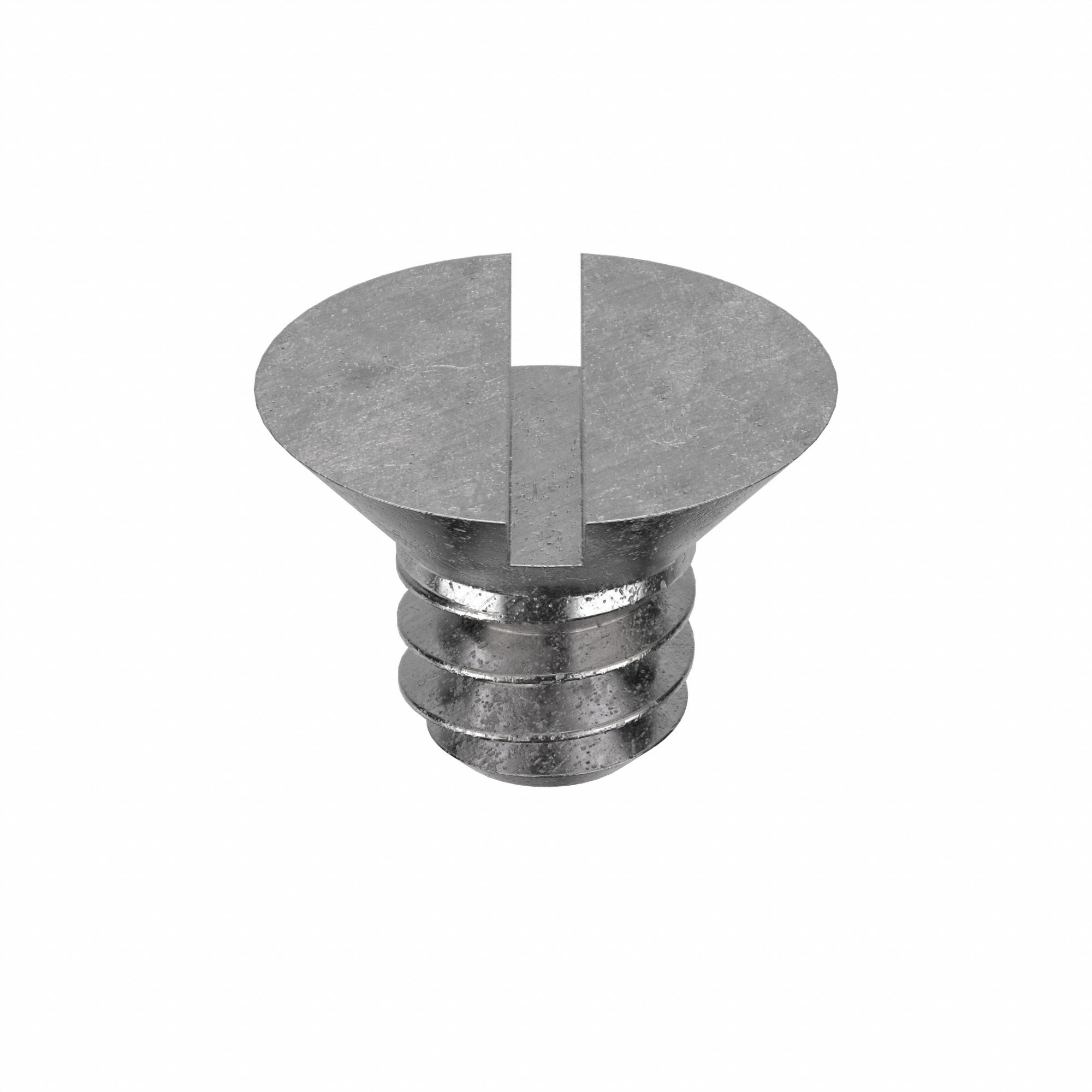 Machine Screw: #6-32 Thread Size, 3/16 in Lg, 18-8, Stainless Steel, Plain, Flat, Slotted, 100 PK