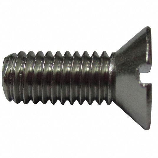 FABORY 832 Machine Screw, Flat, Slotted, 188 (304) Stainless Steel