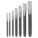 COLD CHISEL SET,1/4 TO 7/8 IN,7 PC