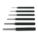 DRIVE PIN PUNCH SET, 3/32 IN/⅛ IN/5/32 IN/3/16 IN/¼ IN/5/16 IN TIP DIA, 6 PIECES, STEEL, SAE