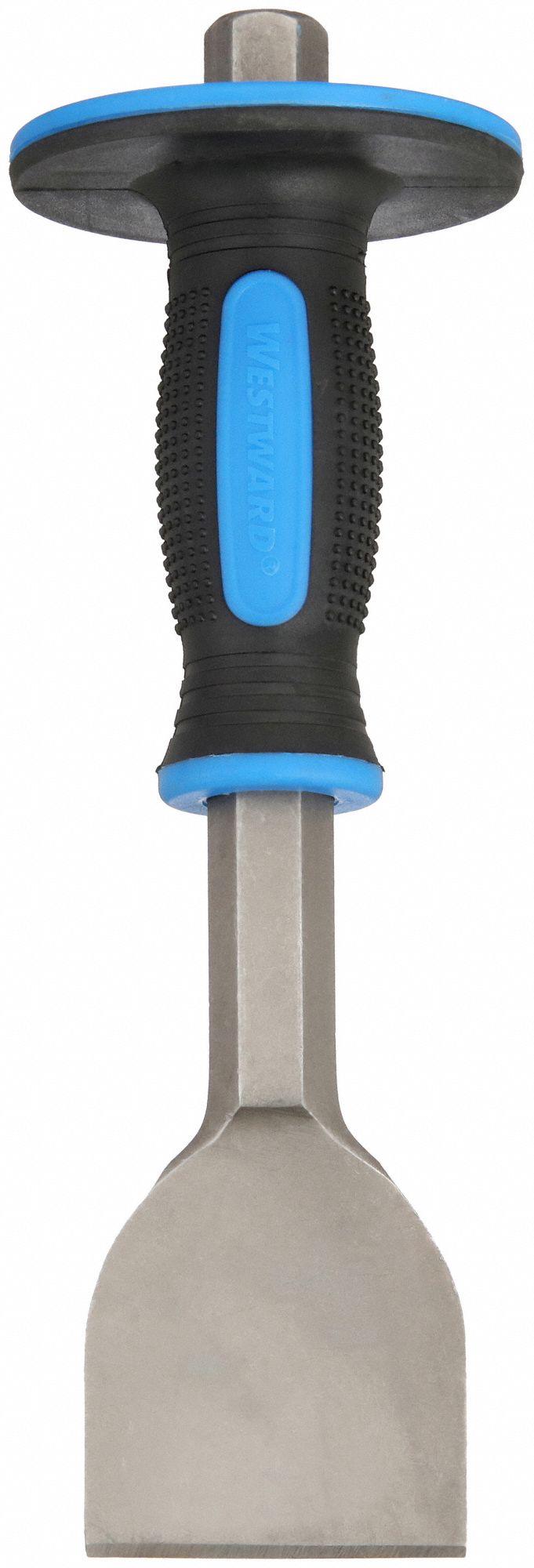 FLOOR CHISEL, 2 1/2 IN BLADE W, 10 1/2 IN OVERALL L, STEEL, INCLUDES HANDGUARD, FOR WOOD