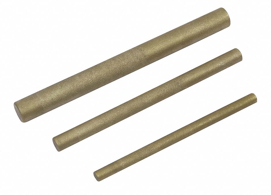 2AJL3 - Brass Drift Punch Set 3/8 1/2 3/4 In 3Pc