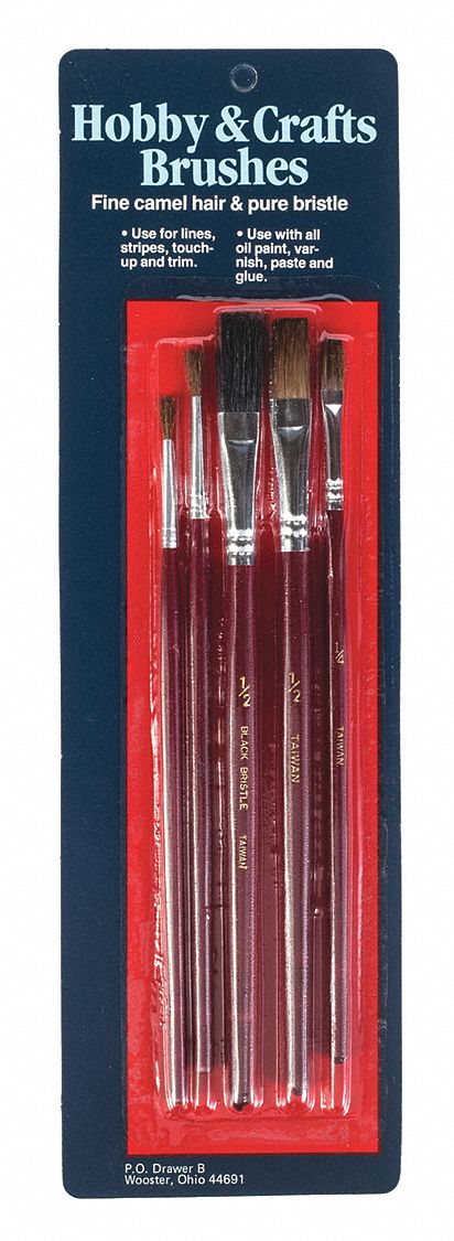 WOOSTER Paint Brush Set: Artist Brush, 1/4 in/#4/#2/1/2 in, Natural ...