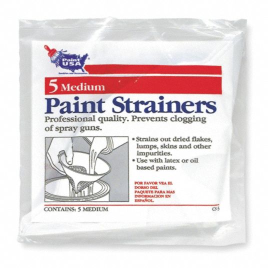 GRAINGER APPROVED Cone Paint Strainer, Outside Dia 5 In, PK5 2AJT2