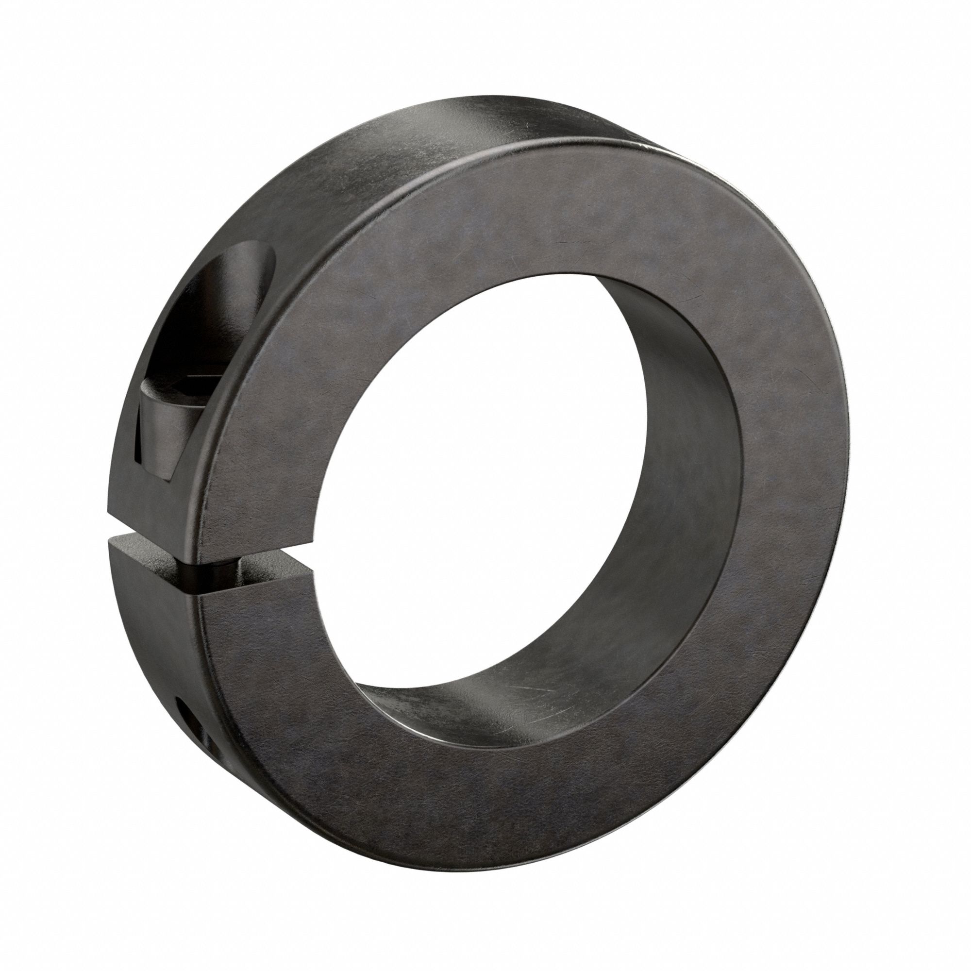 Shaft Collar: 1-Piece, Metric, Round, Clamp-On, 50 mm Bore Dia, 19 mm Collar Wd