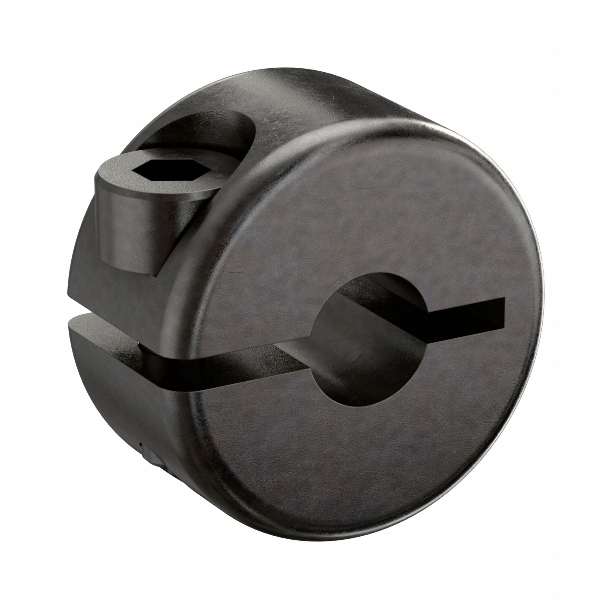 Shaft Collar: 1-Piece, Metric, Round, Clamp-On, 5 mm Bore Dia, 9 mm Collar Wd