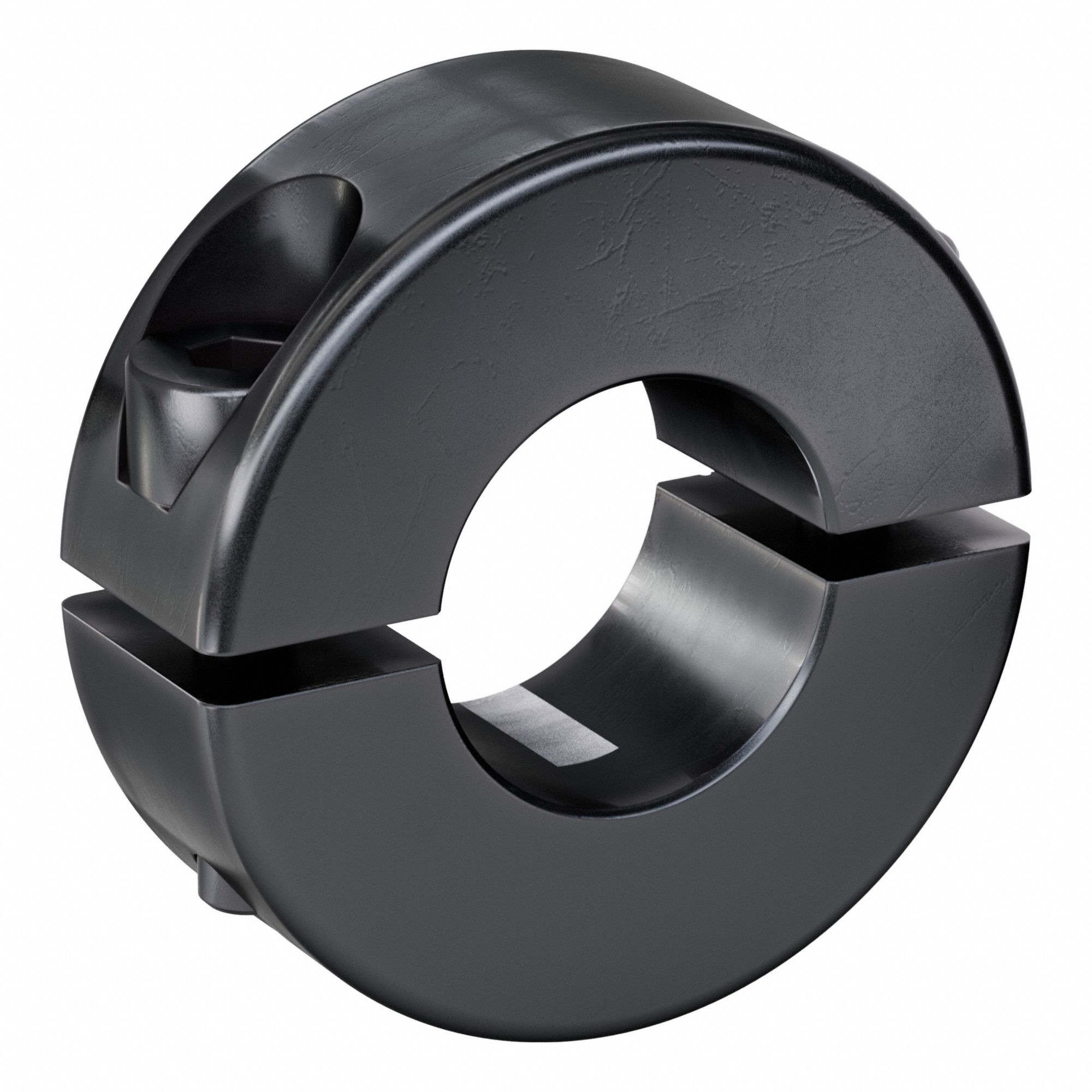 Shaft Collar: 2-Piece, Metric, Round, Clamp On, 14 mm Bore Dia, 11 mm Collar Wd