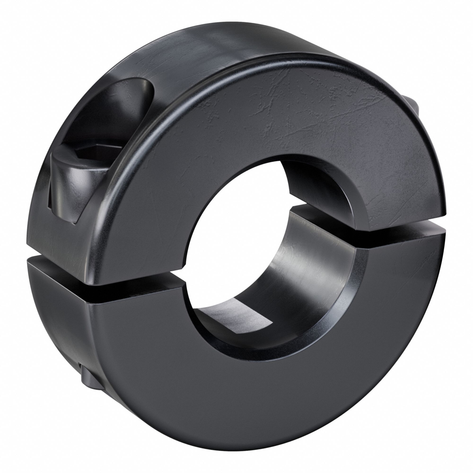 Shaft Collar: 2-Piece, Metric, Round, Clamp On, 17 mm Bore Dia, 13 mm Collar Wd