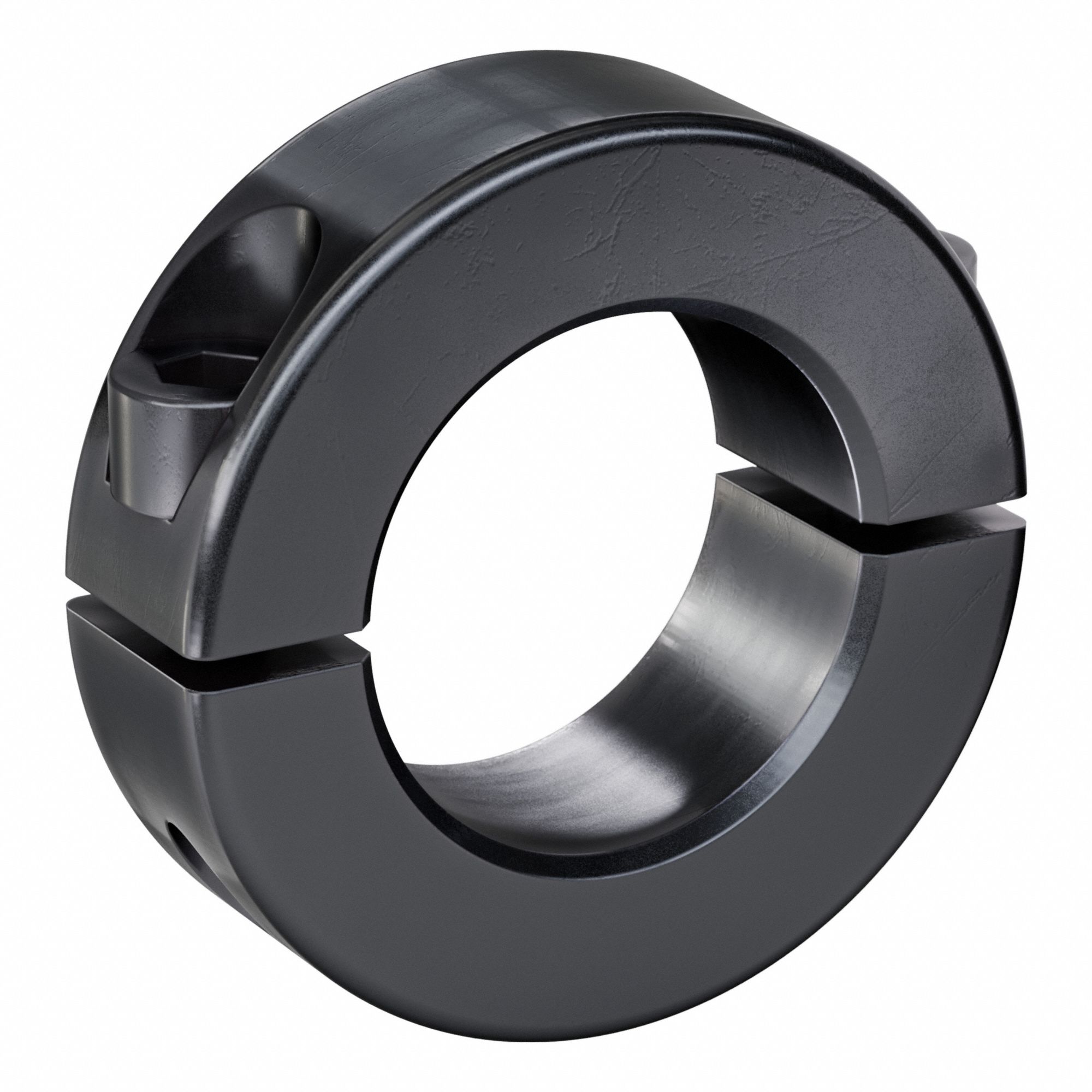Shaft Collar: 2-Piece, Metric, Round, Clamp On, 28 mm Bore Dia, 15 mm Collar Wd