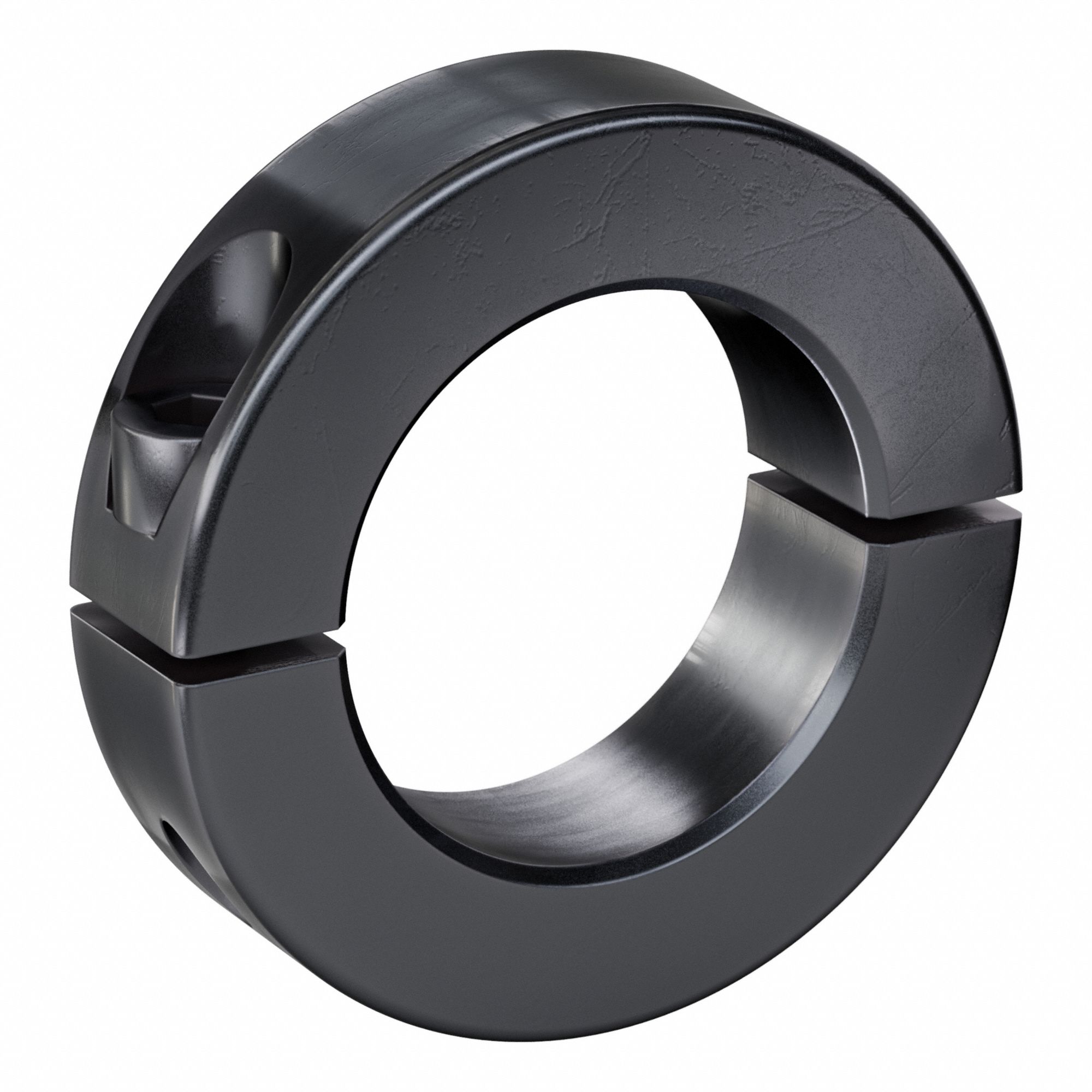 Shaft Collar: 2-Piece, Metric, Round, Clamp On, 35 mm Bore Dia, 15 mm Collar Wd