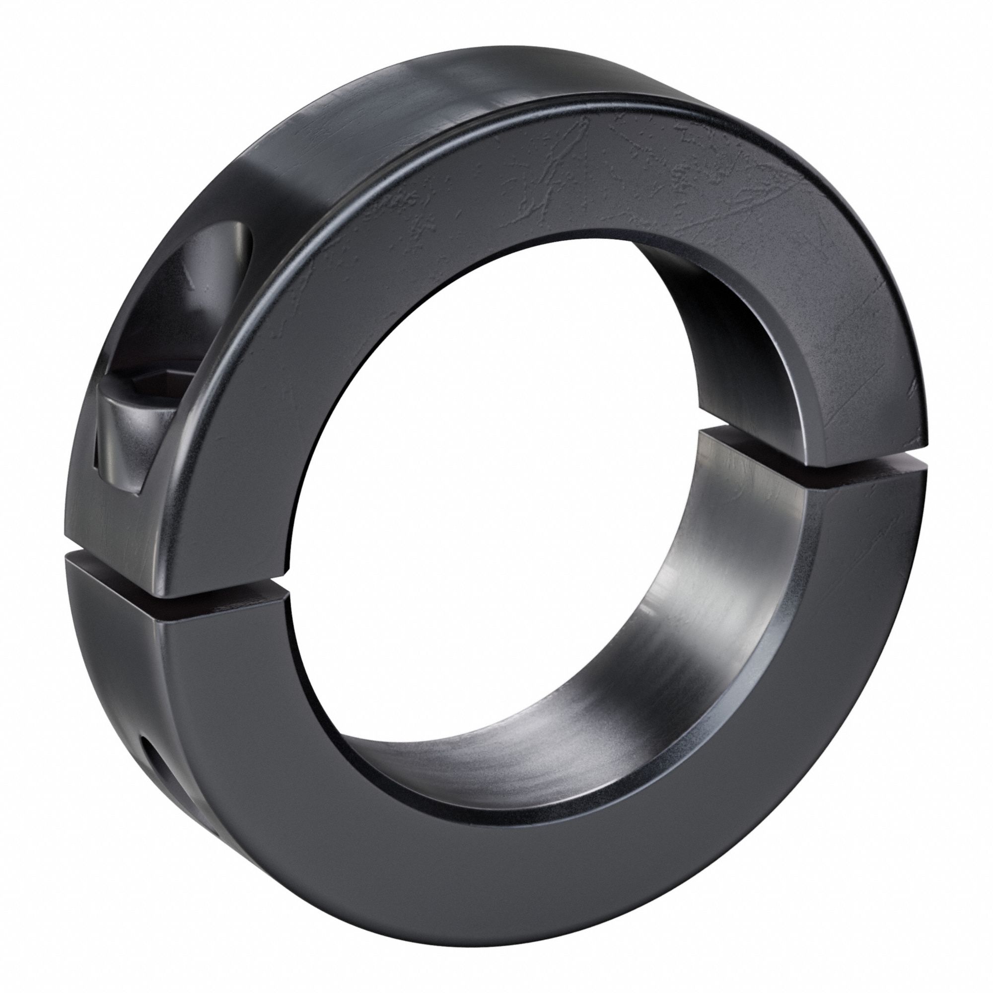 Shaft Collar: 2-Piece, Metric, Round, Clamp On, 40 mm Bore Dia, 15 mm Collar Wd