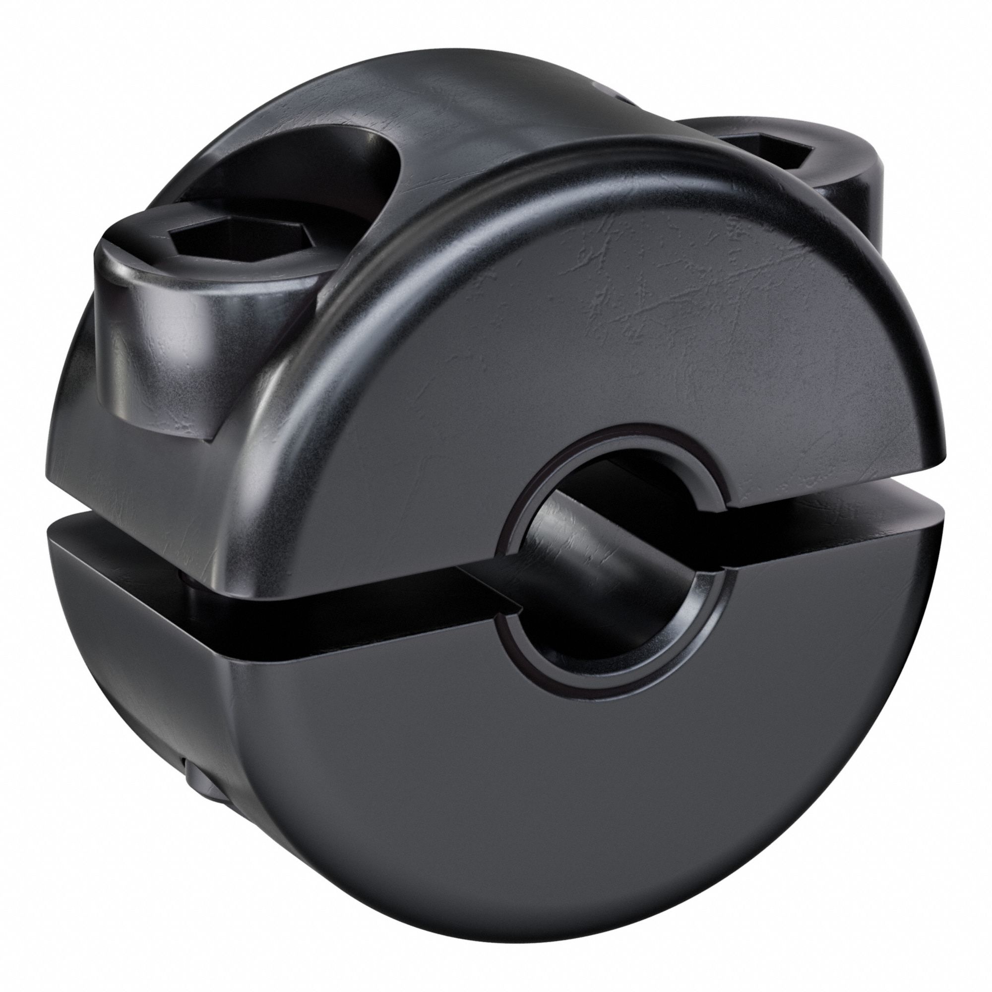 Shaft Collar: 2-Piece, Metric, Round, Clamp On, 4 mm Bore Dia, 9 mm Collar Wd