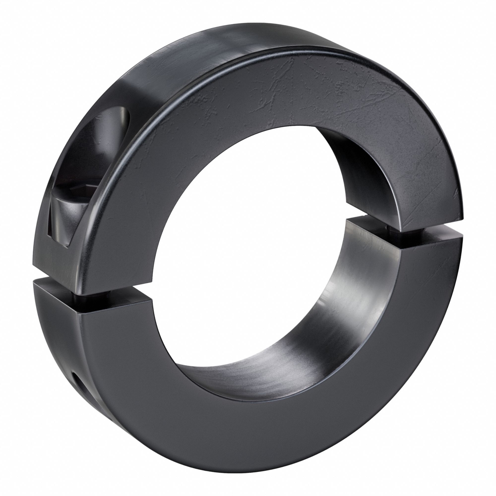 Shaft Collar: 2-Piece, Metric, Round, Clamp On, 50 mm Bore Dia, 19 mm Collar Wd