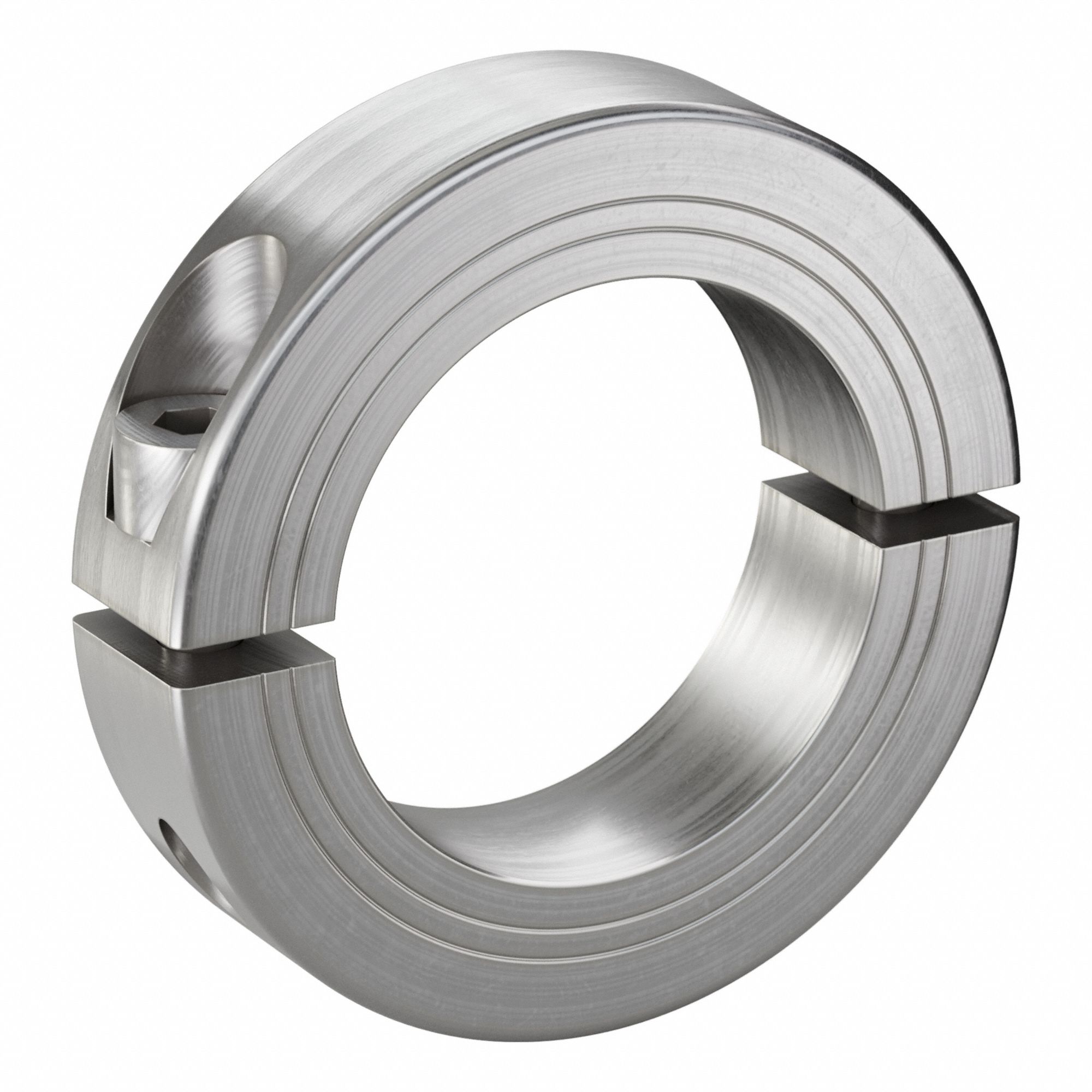 Shaft Collar: 2-Piece, Metric, Round, Clamp On, 50 mm Bore Dia, 19 mm Collar Wd