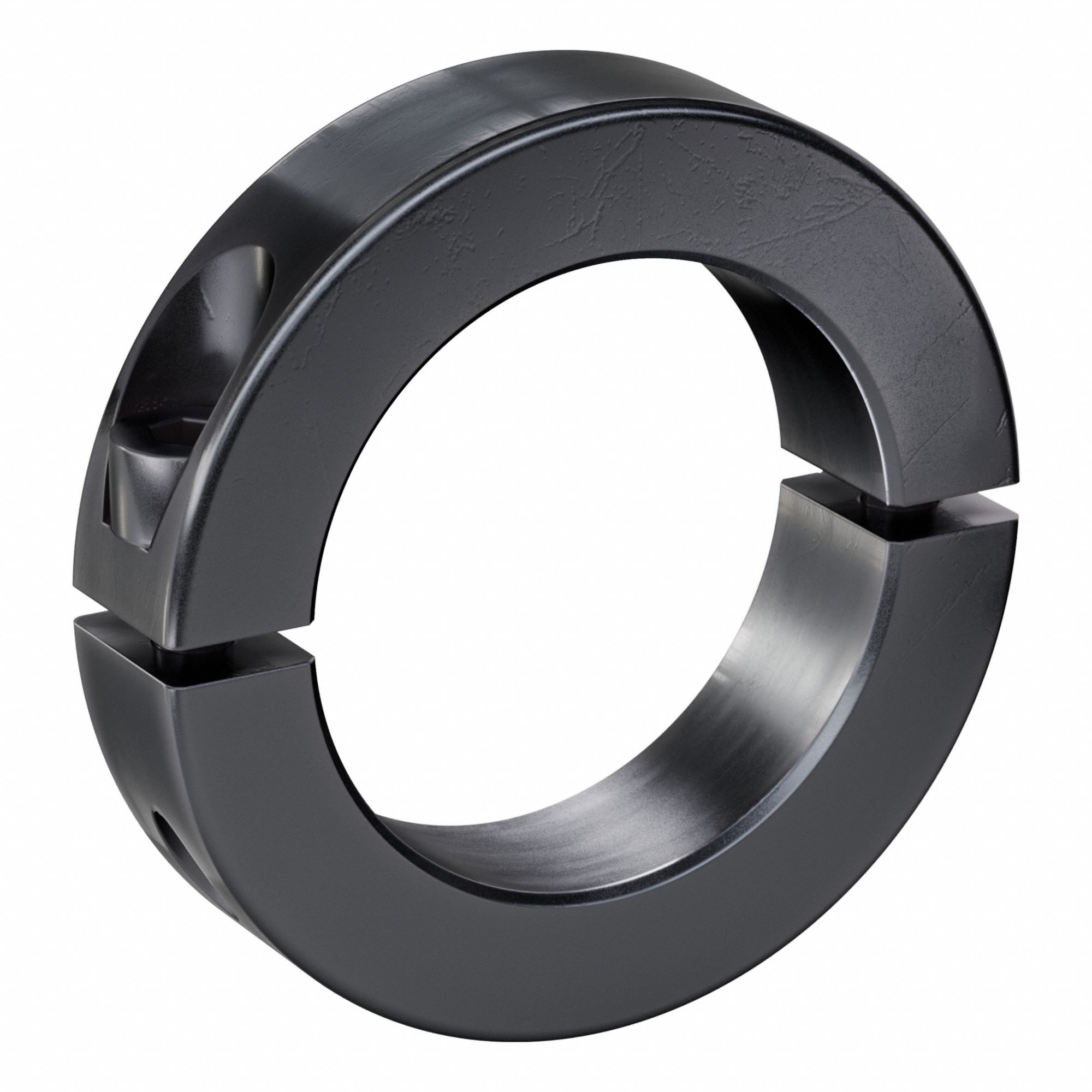 Shaft Collar: 2-Piece, Metric, Round, Clamp On, 55 mm Bore Dia, 19 mm Collar Wd