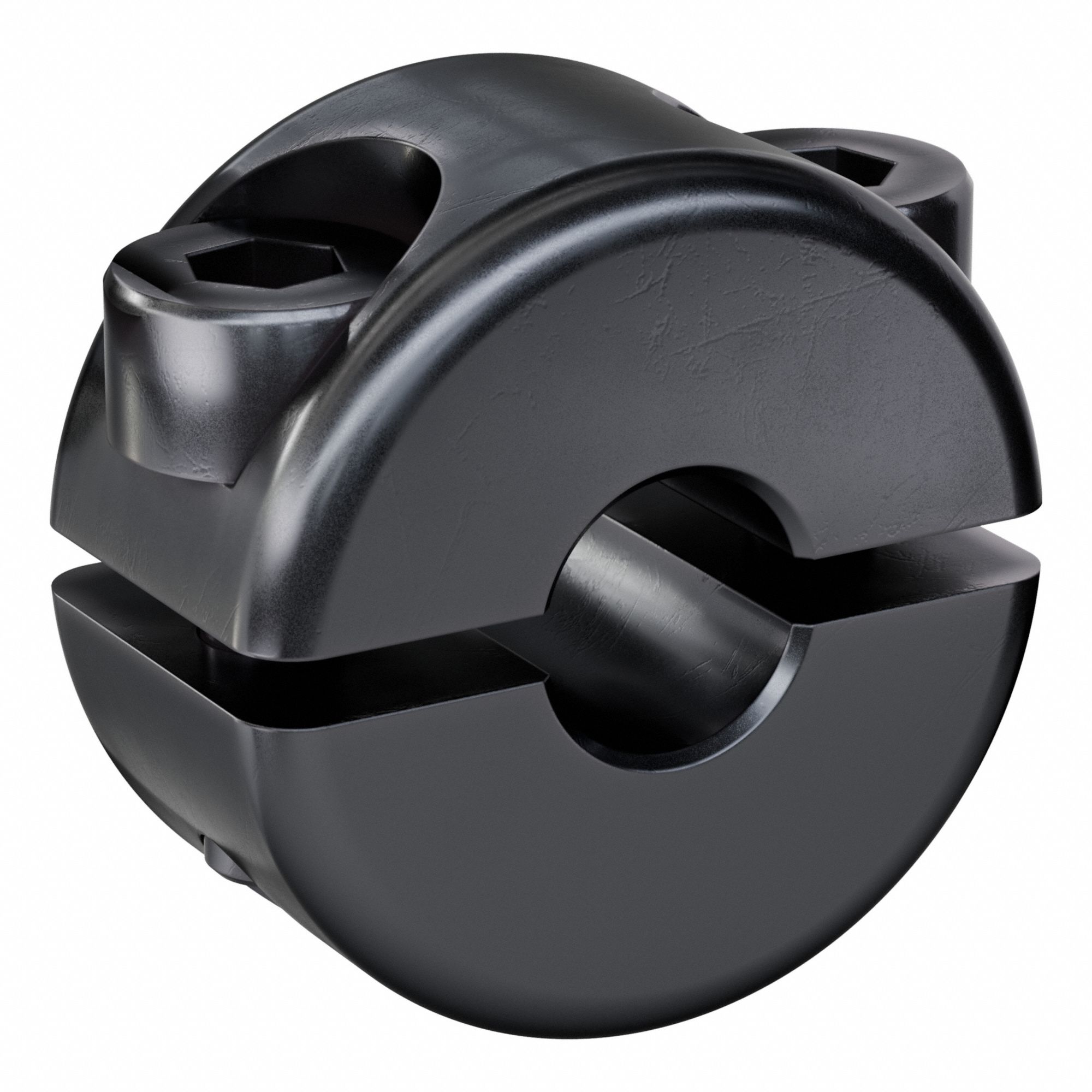 Shaft Collar: 2-Piece, Metric, Round, Clamp On, 5 mm Bore Dia, 9 mm Collar Wd