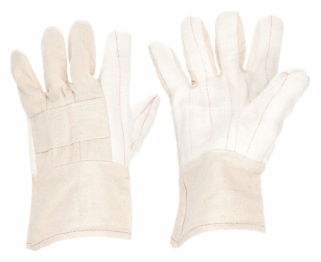 KNIT GLOVES, L (9), GLOVE HAND PROTECTION, 275 ° F MAX, COTTON, 22 OZ FABRIC WT