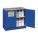 CORROSIVES SAFETY CABINET, STANDARD, 23 GAL, 36X22X35¾ IN, BLUE, MANUAL CLOSE, WOOD LAMINATE