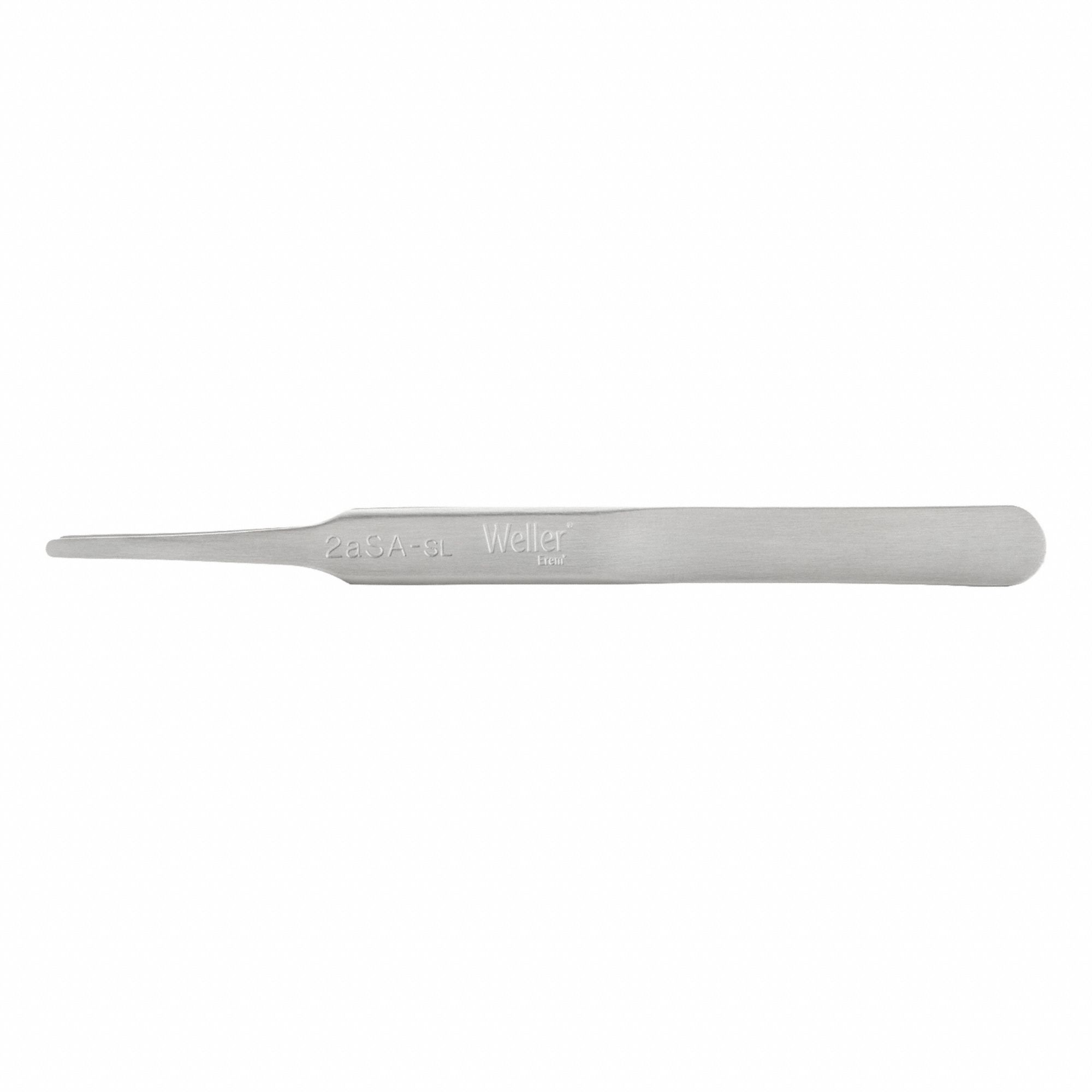 EREM Tweezers: Stainless Steel, Round, Straight Tip, 2 mm Tip Thick (MPN 2ASASL). Key specifications — attr1002355: Stainless Steel; attr1002345: EREM; attr1002348: Stainless Steel; attr1002358: Smooth; attr1002361: 2A-SASL; attr1024781: Standard.