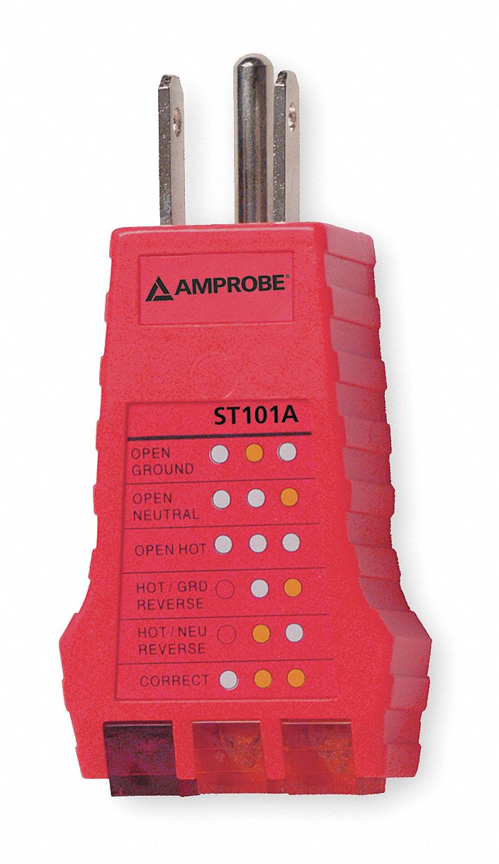 Receptacle Tester,110 To 125V - Grainger