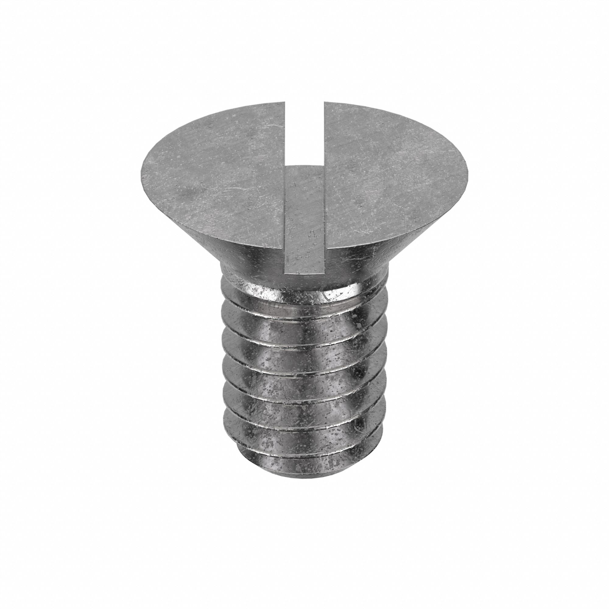 Machine Screw: #8-32 Thread Size, 5/16 in Lg, 18-8, Stainless Steel, Plain, Flat, Slotted, 100 PK