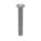 MACHINE SCREW, #8-32 THREAD, 1¼ IN L, 18-8 SS, PLAIN FINISH, FLAT, SLOTTED, 100 PK