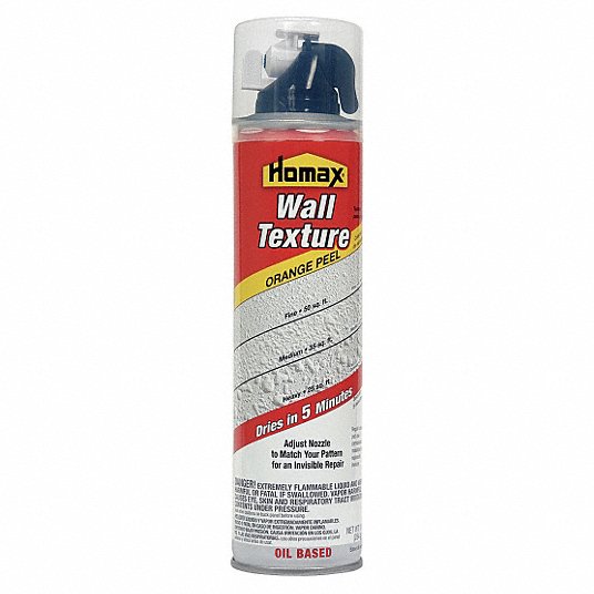 Wall Textured Spray Patch: White, 10 oz Net Wt, Orange Peel, 50 sq ft Coverage