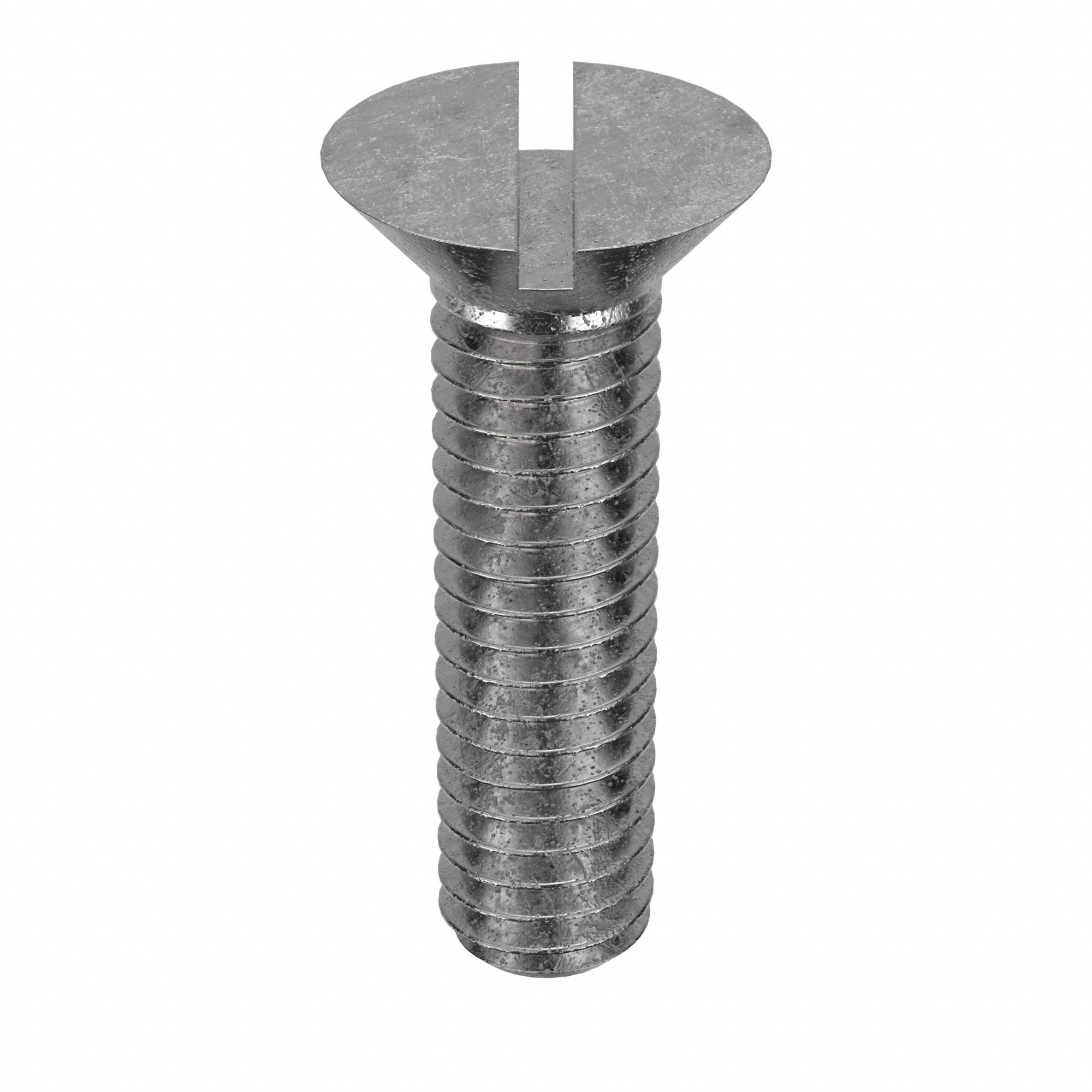 Machine Screw: 5/16"-18 Thread Size, 1 1/4 in Lg, 18-8, Stainless Steel, Plain, Flat, Slotted, 25 PK