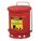 OILY WASTE CAN, 6 GAL, RED, GALVANIZED STEEL, 15⅞ IN H, FOOT OPERATED SELF CLOSING