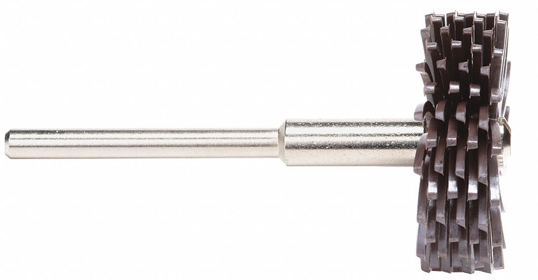 SCOTCHBRITE, 1 in Brush Dia., 36 Abrasive Grit, Radial Bristle Disc