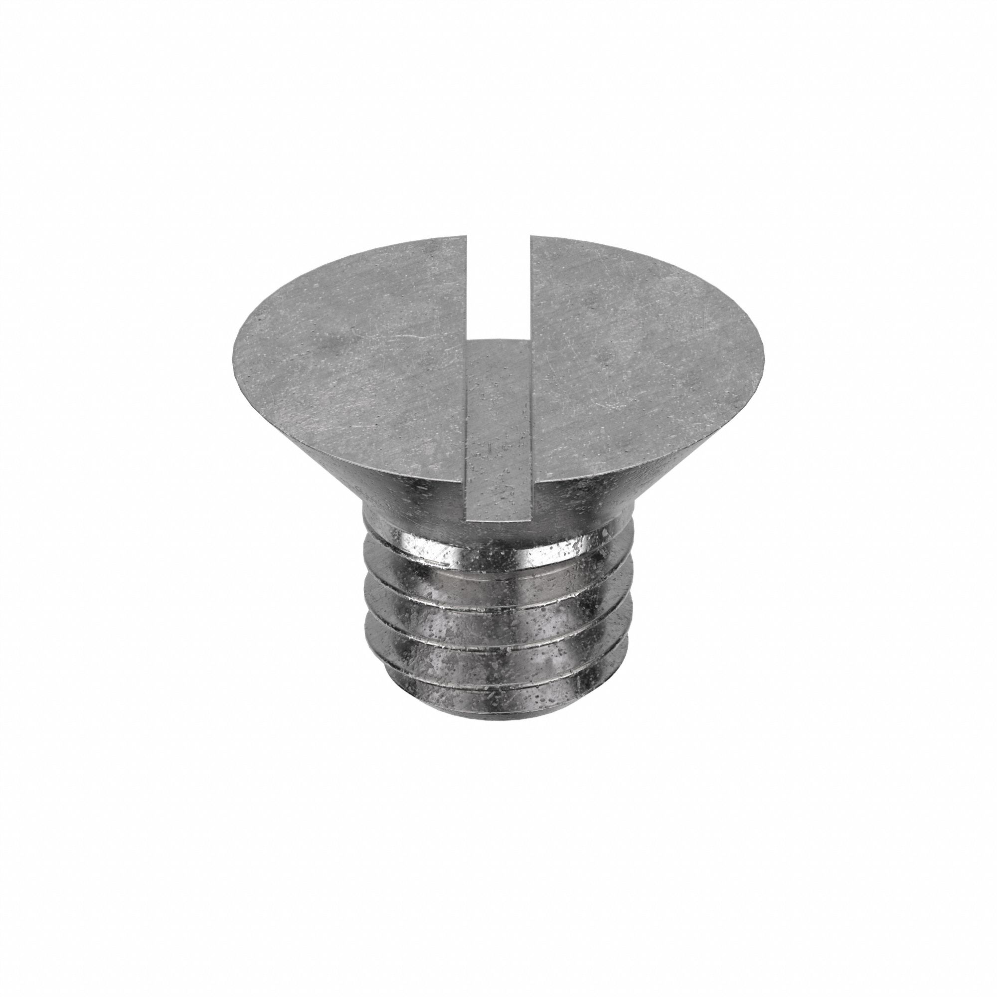 Machine Screw: 3/8"-16 Thread Size, 1/2 in Lg, 18-8, Stainless Steel, Plain, Flat, Slotted, 25 PK