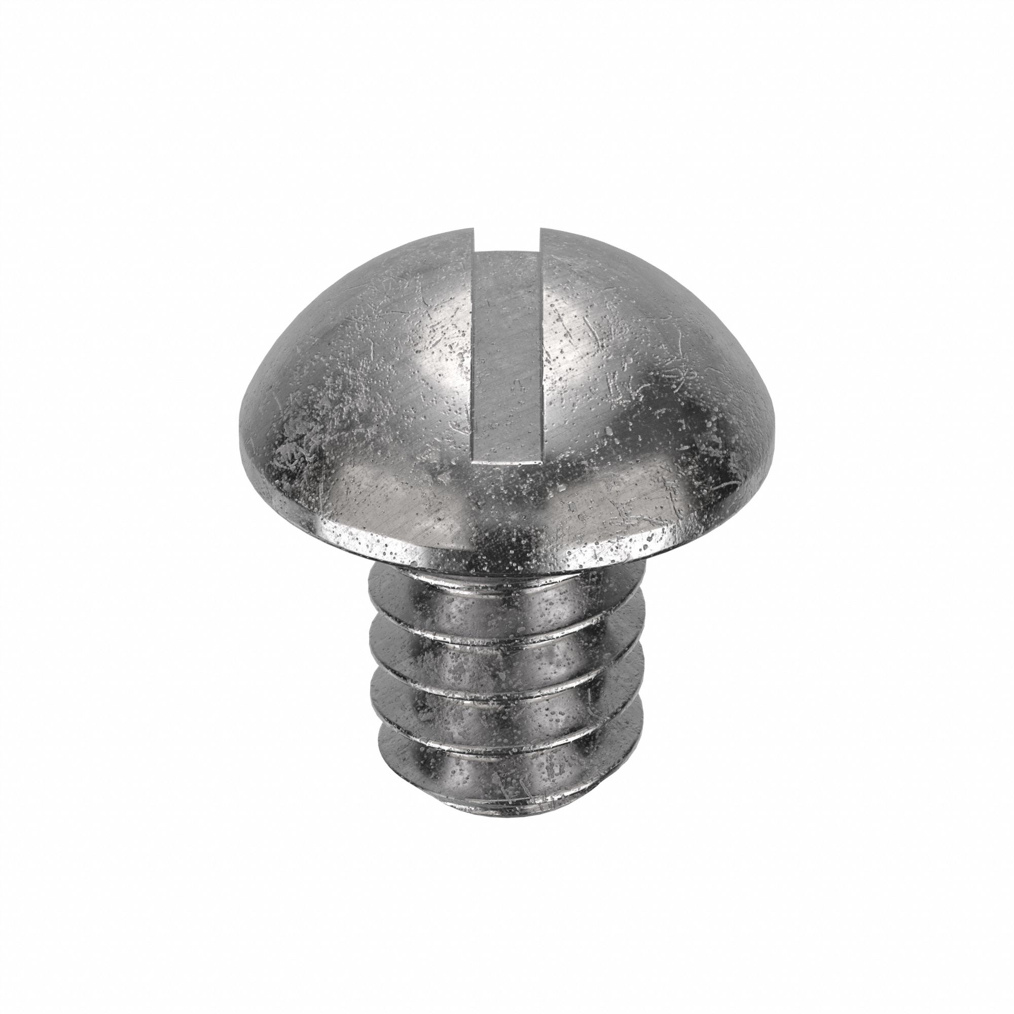 Machine Screw: #6-32 Thread Size, 3/16 in Lg, 18-8, Stainless Steel, Plain, Round, Slotted, 100 PK