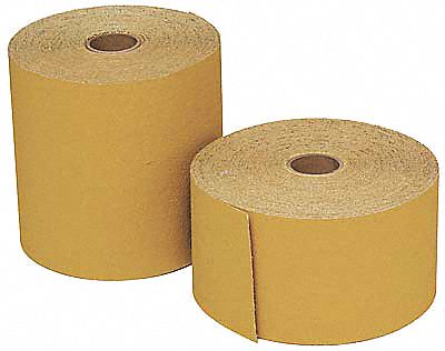 Sandpaper Roll: 4 1/2 in W x 75 ft L, Aluminum Oxide, P400 Grit, A Wt Paper, PSA, 216U, A, 6 PK