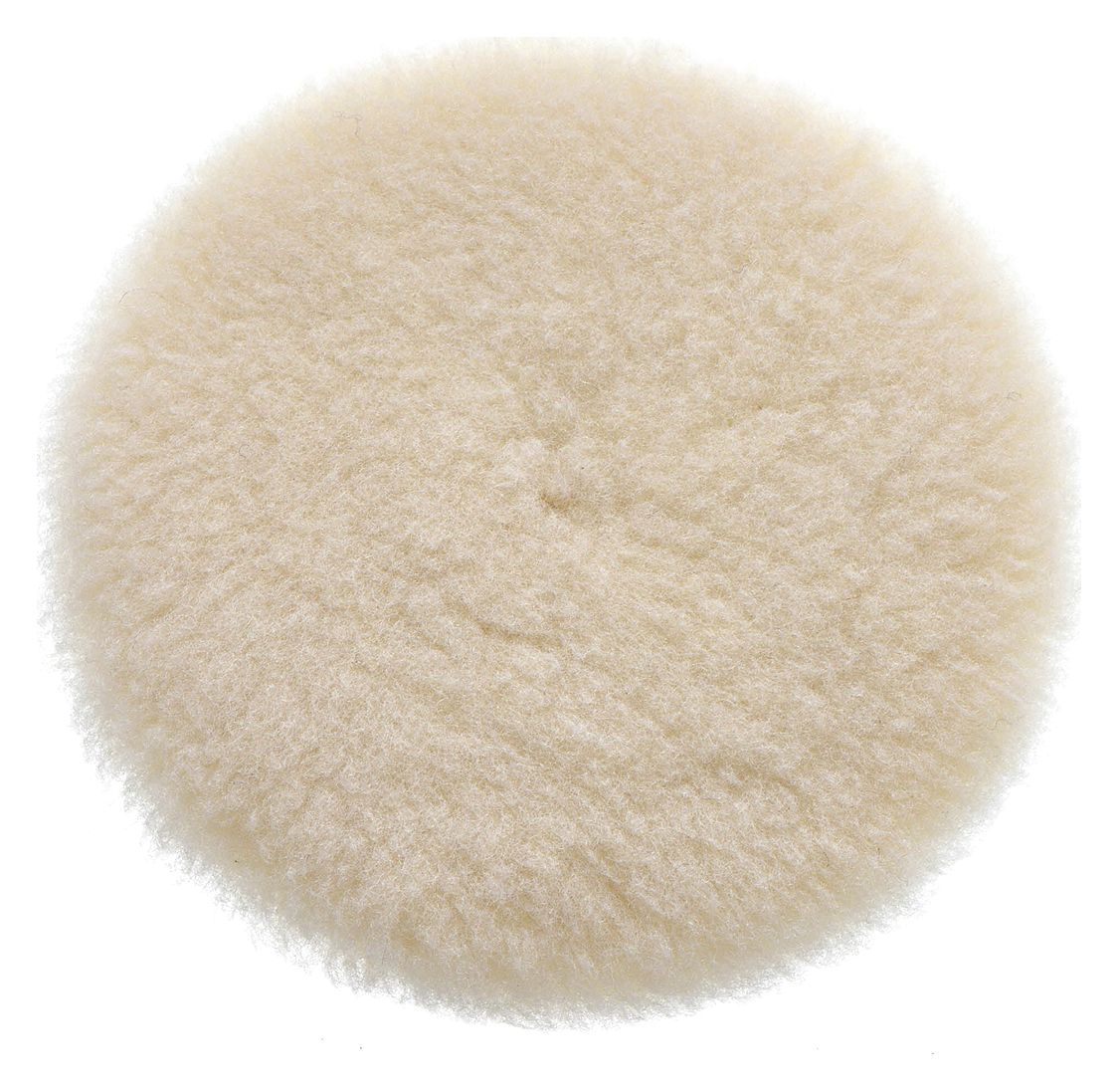 Wool Compnding Pad, 5.25": Pad, Hook-and-Loop, Hook-and-Loop, Wool, 5 1/4 in Outside Dia, White