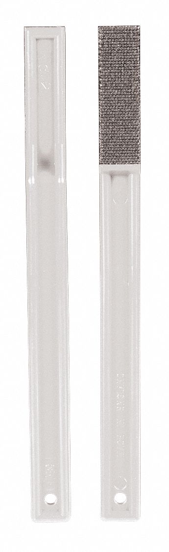 Sharpening File: Square, 1 1/2 in L x 1 7/16 in W x 3/4 in H, Diamond, Fine, 10 PK